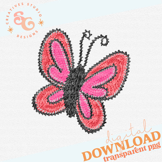 Faux Stitch Butterfly