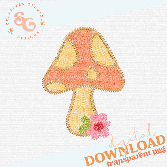 Faux Stitch Mushroom