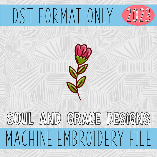 Floral Accent Machine Embroidery Design [DST]