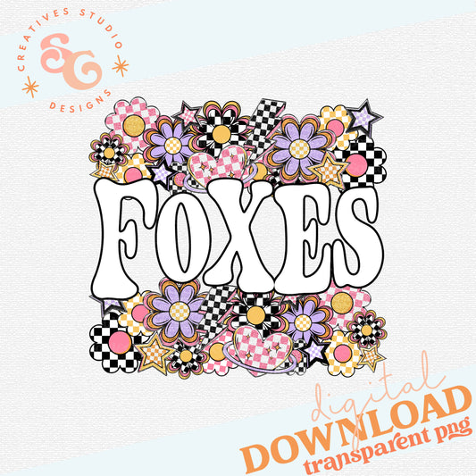 Funky Flowers Mascots FOXES