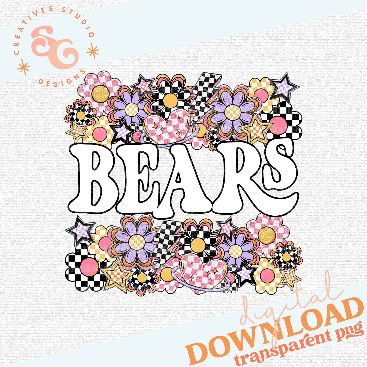 Funky Flowers Mascots Bears