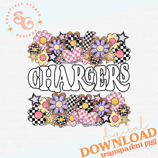 Funky Flowers Mascots CHARGERS