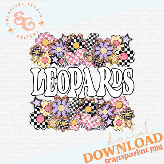 Funky Flowers Mascots LEOPARDS