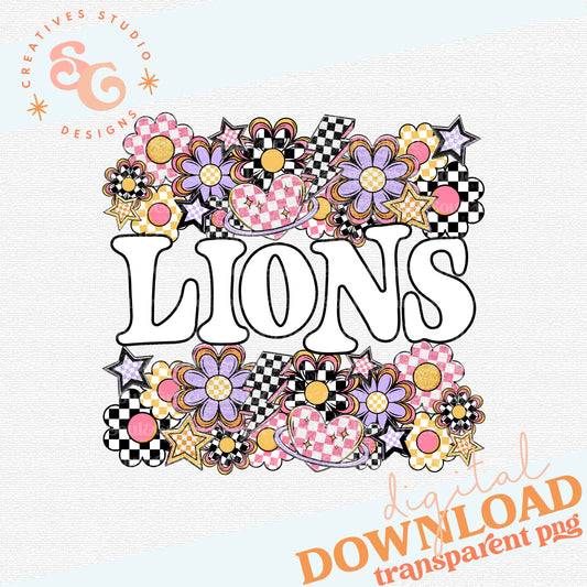 Funky Flowers Mascots LIONS