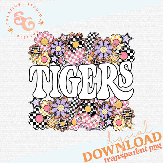 Funky Flowers Mascots TIGERS