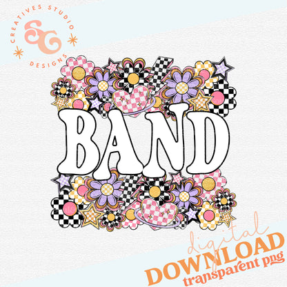 Funky Flowers Words BAND