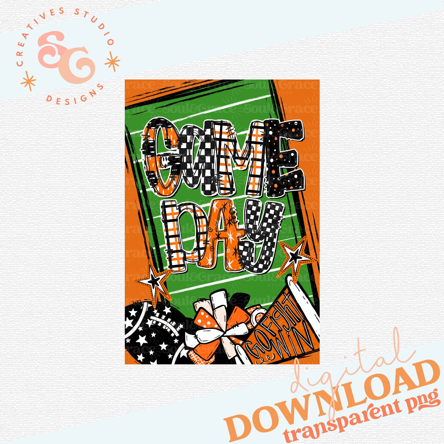 GAME DAY GARDEN FLAG ORANGE