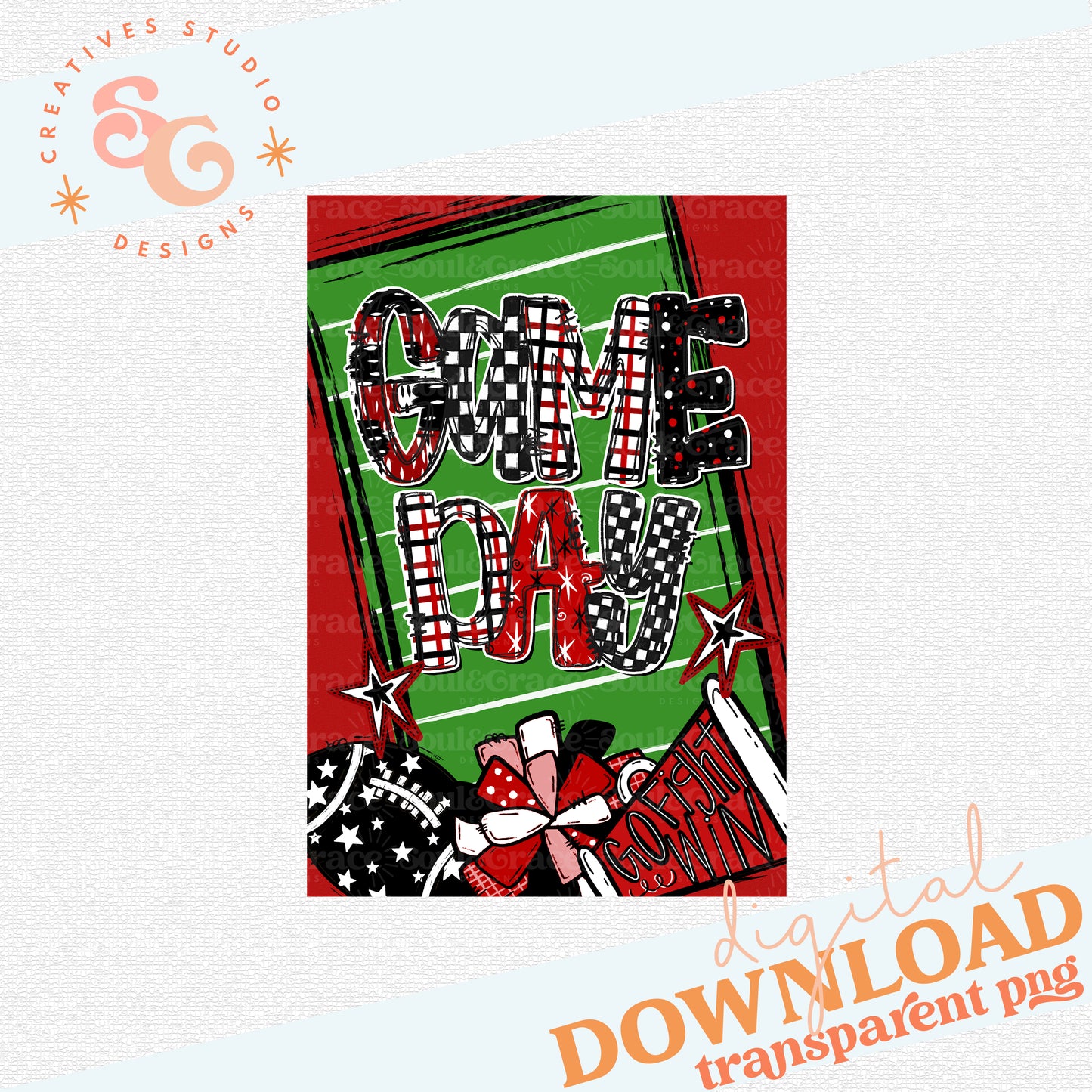 GAME DAY GARDEN FLAG RED