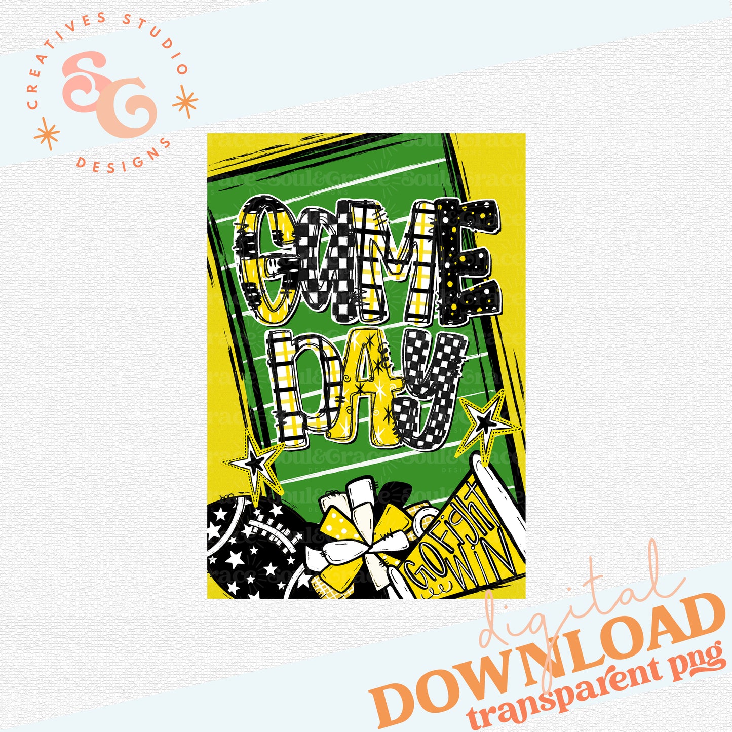 GAME DAY GARDEN FLAG YELLOW