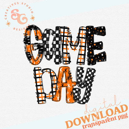 GAME DAY WORD ART ORANGE