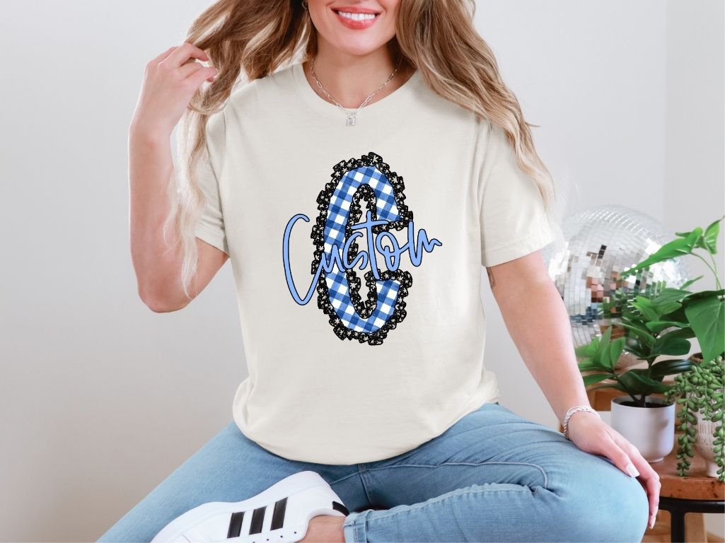 DAISY RUFFLE INITIAL CUSTOM