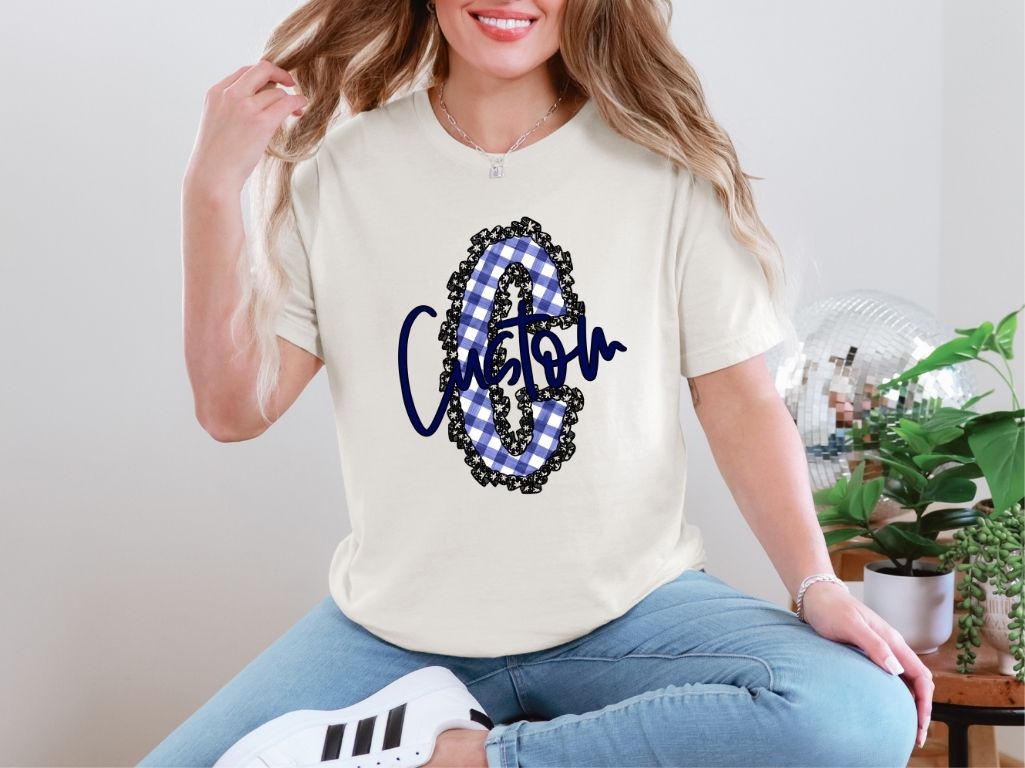 DAISY RUFFLE INITIAL CUSTOM