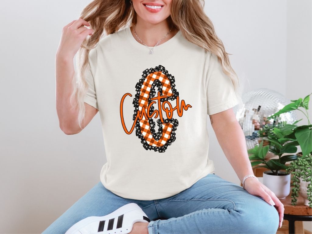 DAISY RUFFLE INITIAL CUSTOM