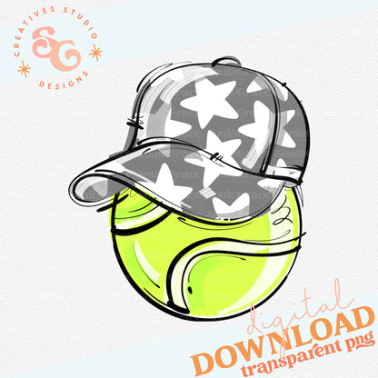 GRAY PLAY BALL HAPPY FACE TENNIS