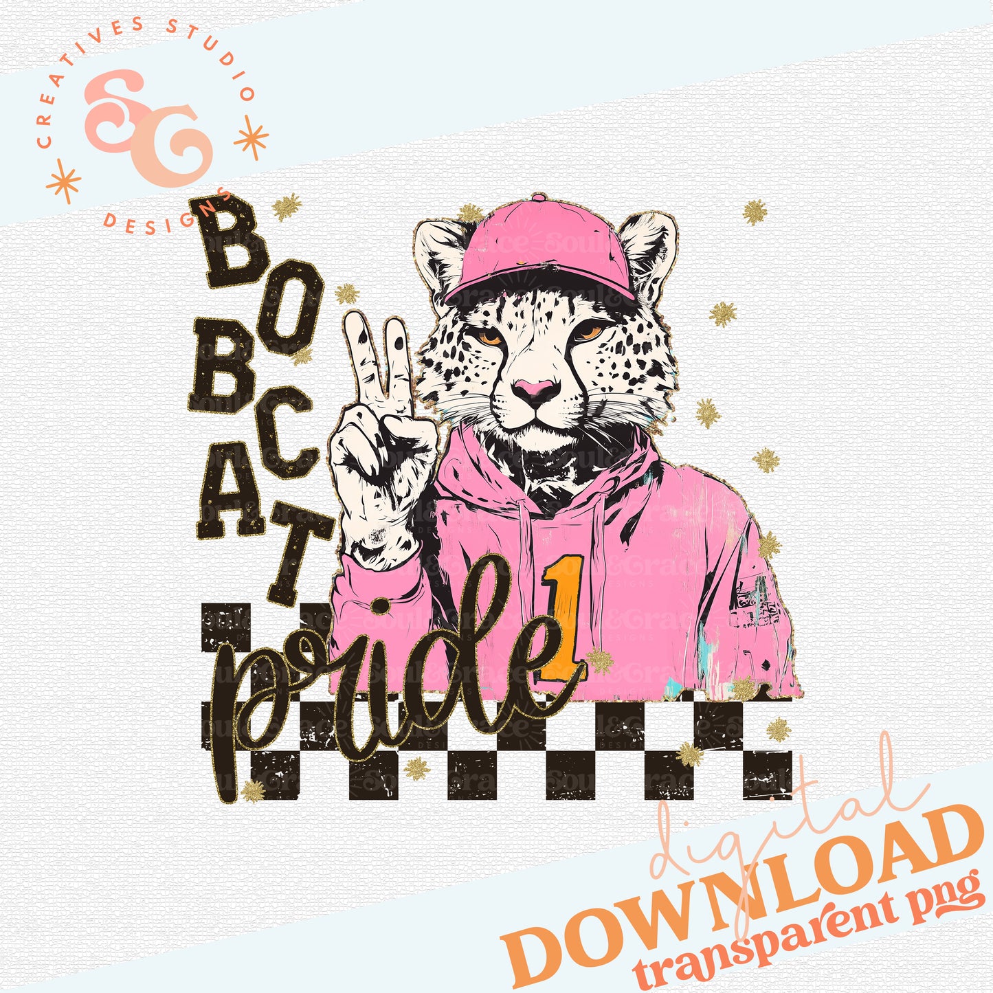 GRUNGE MASCOTS BOBCAT