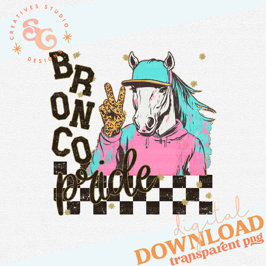 GRUNGE MASCOTS BRONCO