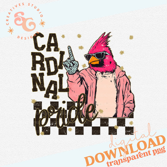 GRUNGE MASCOTS CARDINAL
