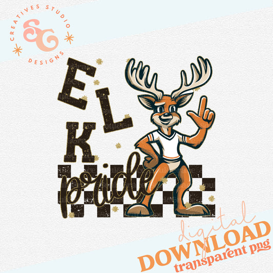 GRUNGE MASCOTS ELK