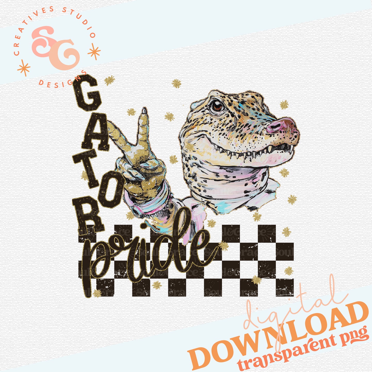GRUNGE MASCOTS GATOR