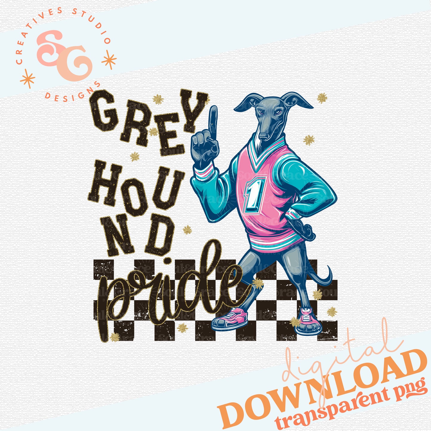 GRUNGE MASCOTS GREYHOUND