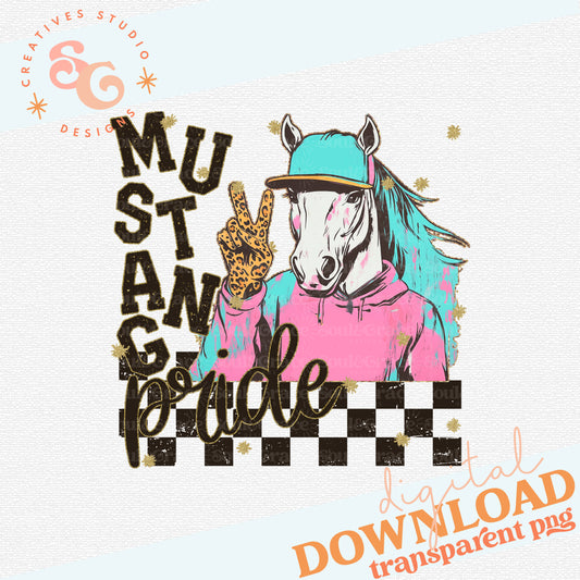 GRUNGE MASCOTS MUSTANG