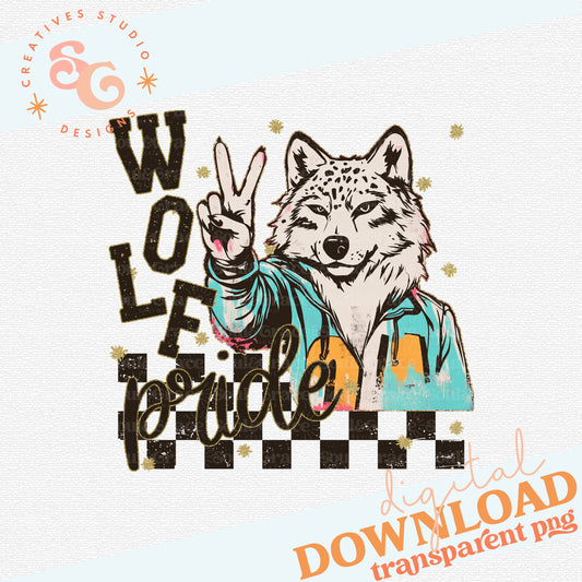 GRUNGE MASCOTS WOLF