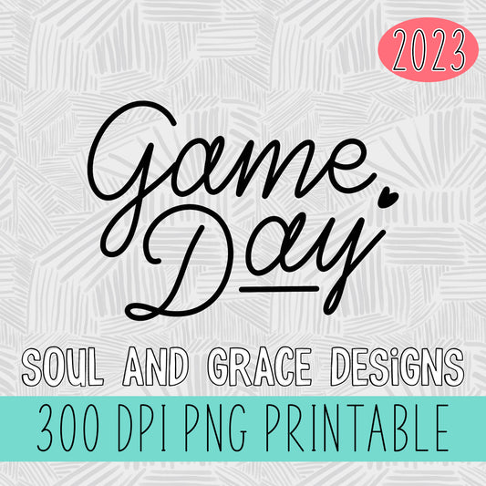 Hand Lettered Game Day