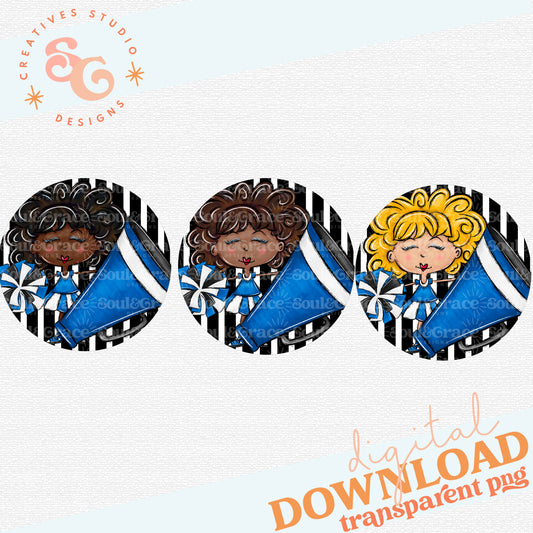 Go Team: Cheer Tags BLUE
