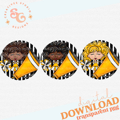 Go Team: Cheer Tags YELLOW