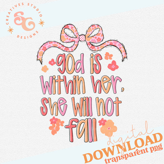 GOD IS WITHIN HER SHE WILL NOT FALL