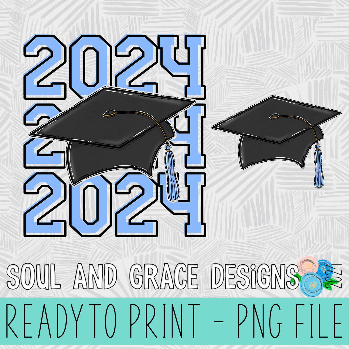 Grad Cap 2024 - Includes Front Pocket