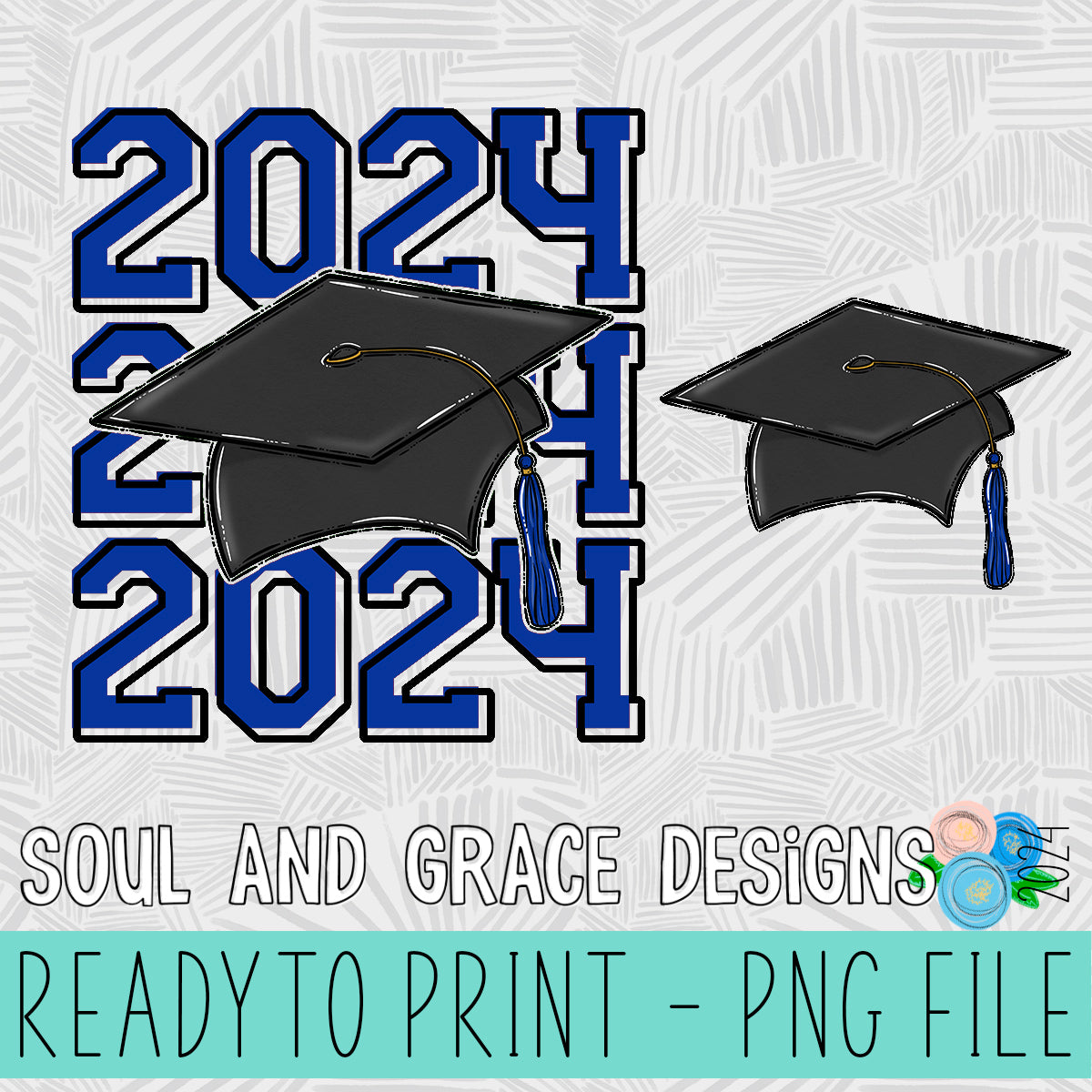 Grad Cap 2024 - Includes Front Pocket