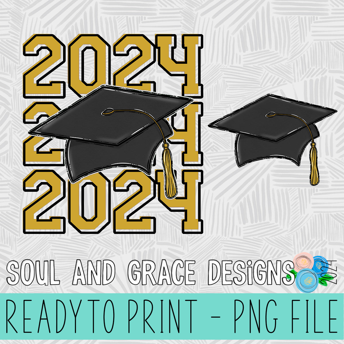 Grad Cap 2024 - Includes Front Pocket