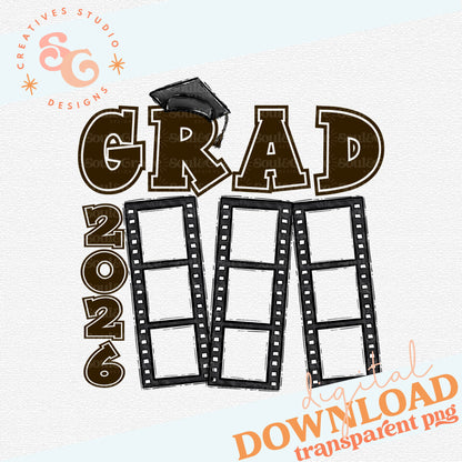 2026 GRAD FILM STRIP BROWN