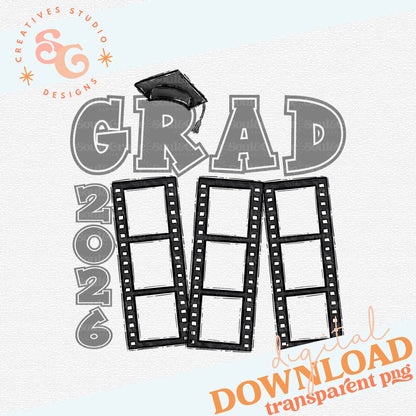 2026 GRAD FILM STRIP GRAY