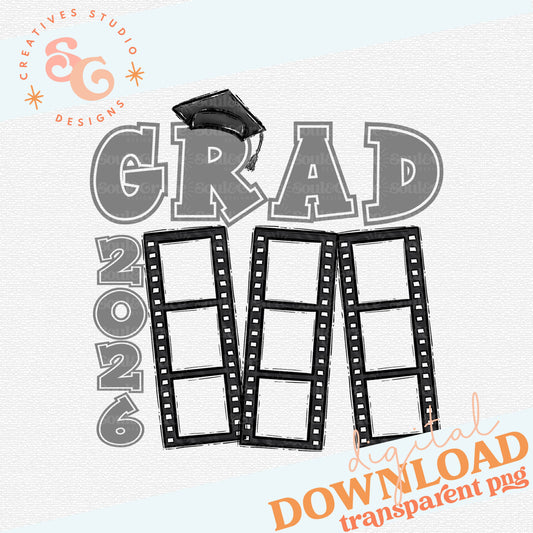 2026 GRAD FILM STRIP GRAY