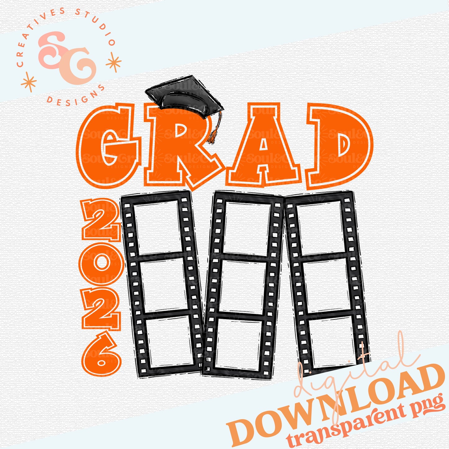 2026 GRAD FILM STRIP ORANGE