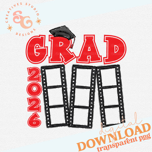 2026 GRAD FILM STRIP RED