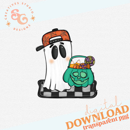 HALLOWEEN BAG TAG BOY GHOST