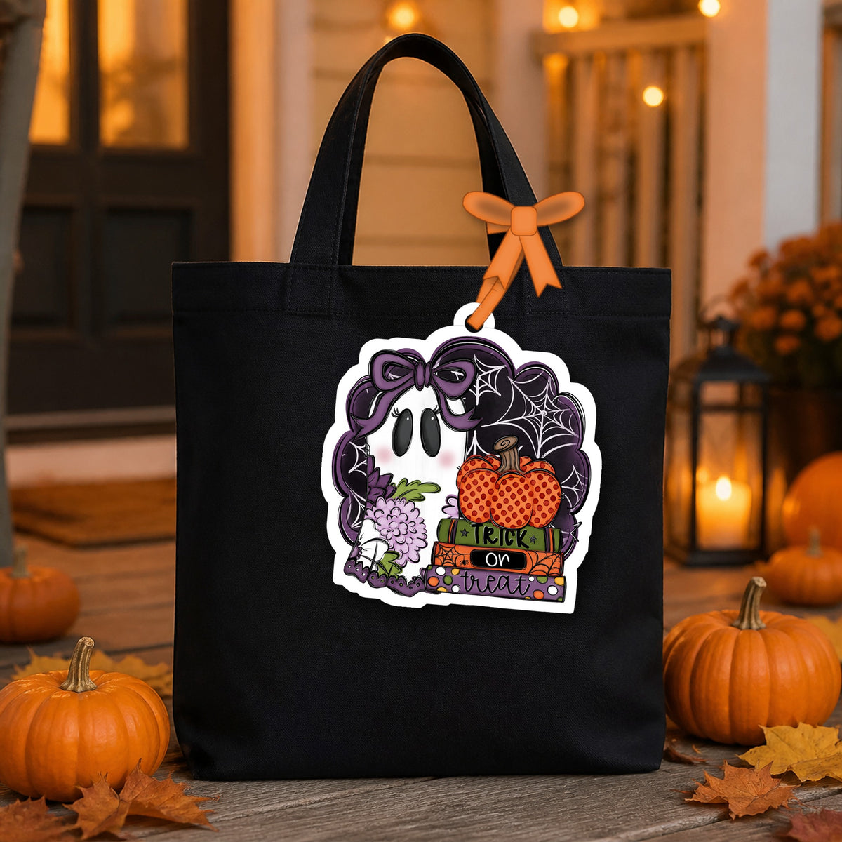 HALLOWEEN BAG TAG GIRL GHOST