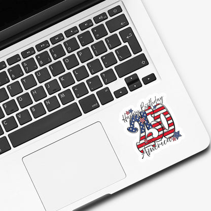 HAPPY BIRTHDAY AMERICA STICKER VINYL DECAL