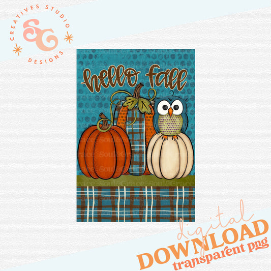 HELLO FALL GARDEN FLAG