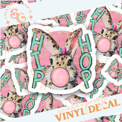 HIP HOP BUNNY STICKER VINYL DECAL