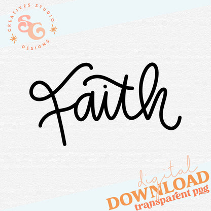 Holiday Lettering Faith digital download cover