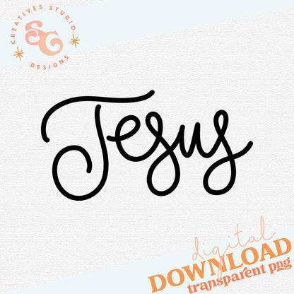Holiday Lettering Jesus digital download cover