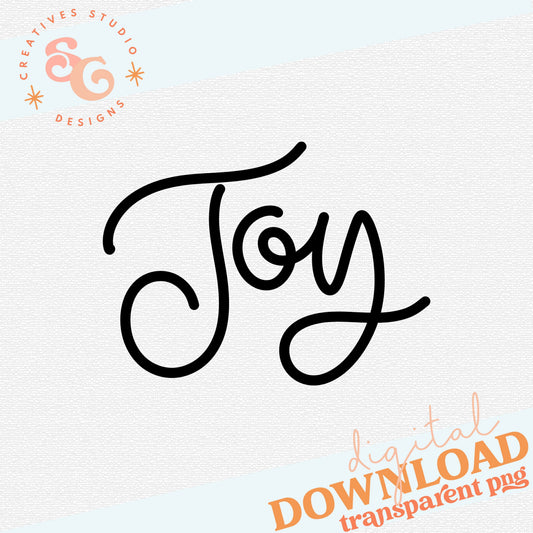 Holiday Lettering Joy digital download cover
