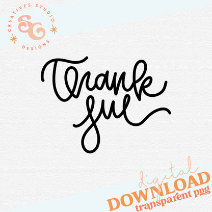 Holiday Lettering Thankful digital download cover