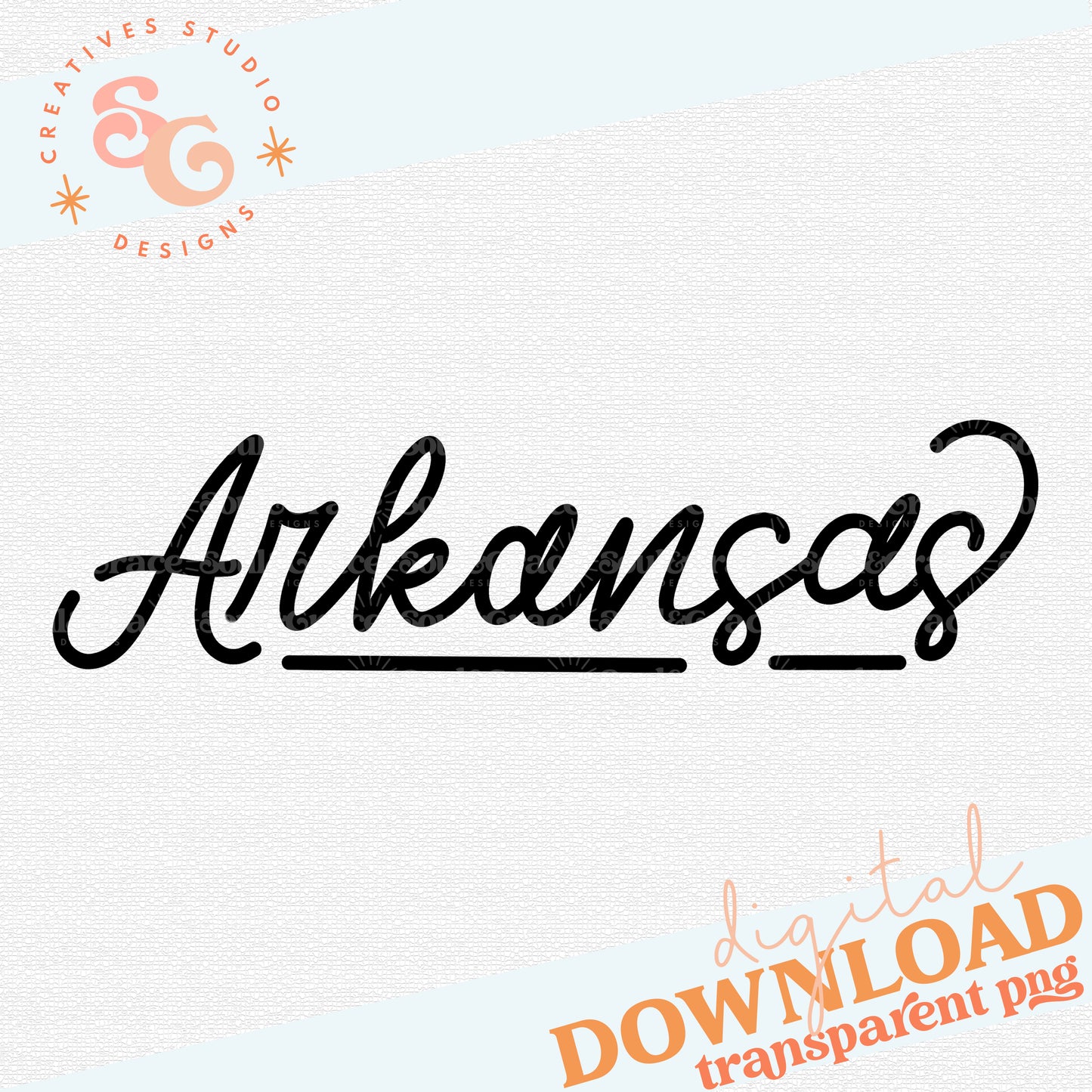 Hand Lettered Arkansas