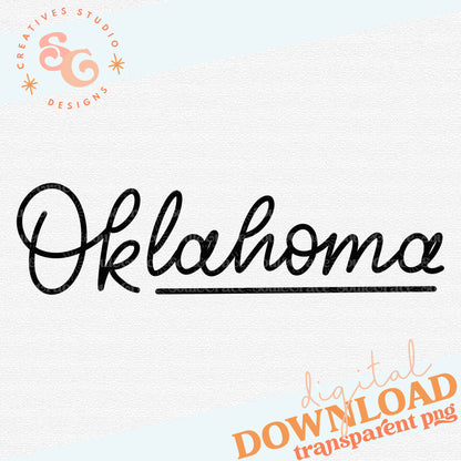 Hand Lettered Oklahoma