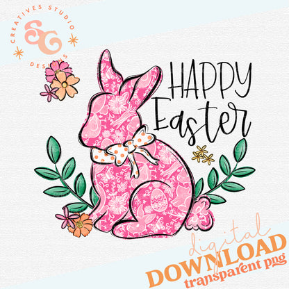 Happy Easter Pink Bunny